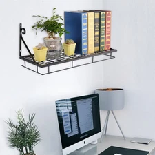 Wall Mount Pot Pan Hanging Rack Kitchen Cookware Storage Organizer Holder Black