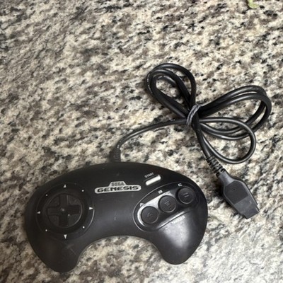 SEGA Genesis Wired Controller Black 6ft Cable Plastic Model 1650