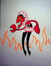 The Powerpuff Girls 2016 Diego Molano  Hand-Inked Pinup Animation Art