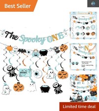 Blue Halloween First Birthday Party Decorations Kit