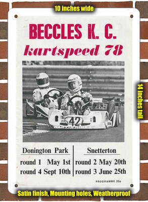 Metal Sign - 1978 Snetterton Circuit Racing Program - 10x14 inches