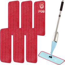 16.5 Inch Reusable Mop Pads Microfiber Spray Mop Replacement Heads for Wet/Dry M