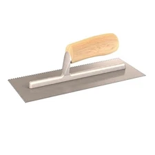 BON 14-290 Notched Trowel 3/32" Square Wood Handle Durable Steel