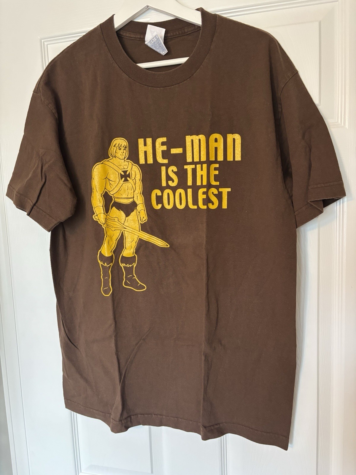 Alstyle Men's L Brown He-Man Masters of the Universe Graphic Crew Neck Tee