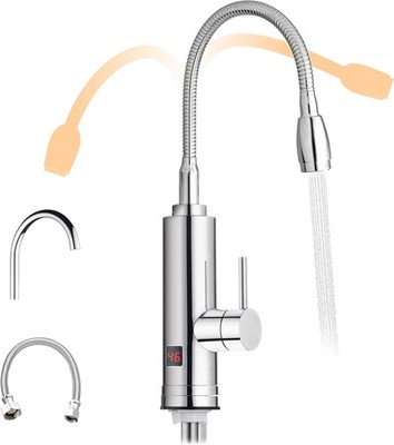 HOGART Electric Tap with Instantaneous Water Heater 230 V for Kitchen, Garden,