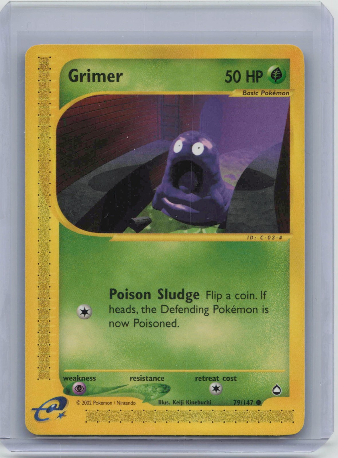 Pokemon Card - Grimer Aquapolis 79/147 Non Holo LP 79/147