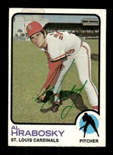 1973 Topps 153 Al Hrabosky RC signed auto autograph  green sharpie (st top) JBN 