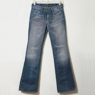 7 For All Mankind Bootcut Jeans Size 25 Distressed (27.5 W x 33 L) Made in USA