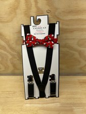 Boys american lifestyle bow tie & Suspender nwt one size msrp $22.00