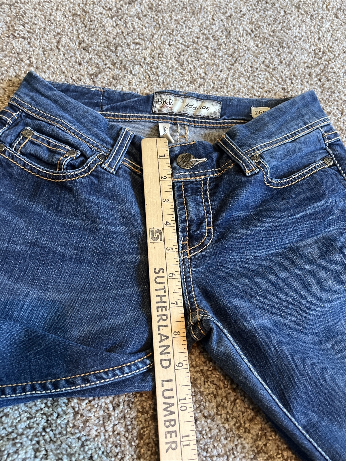 Buckle BKE Addison Skinny Jeans Women Size 26R (27 X 30.5) Stretch - View 7