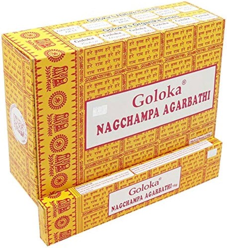 Goloka Nag Champa Incense Sticks Agarbatti 15gm Each Set Of 6 - Picture 3 of 8