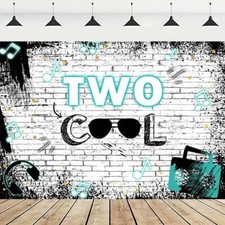 7x5FT Two Cool Birthday Backdrop Hip Hop 2nd Birthday Party Photo Background