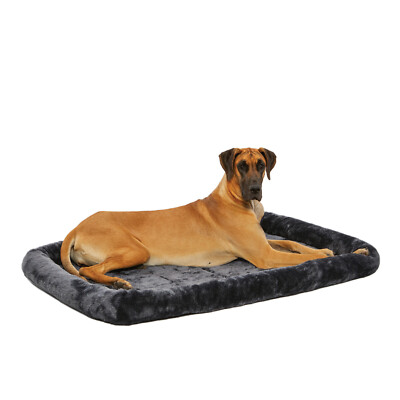 NEW 54L-Inch Charcoal Gray Dog Bed or Cat Bed w/ Comfortable Bolster 