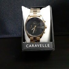 Caravelle by Bulova Men's Quartz Chronograph Gold Watch 44A113