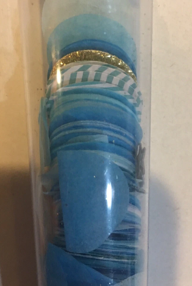 Tubos de confeti azul Nicole’s Nursery Foto 3 de 4