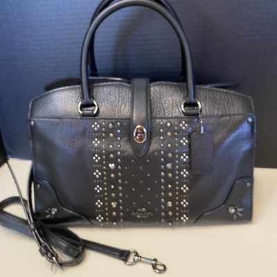 ma Coach Mercer Satchel 30 With Bandana Rivets Leather 56832 for sale
