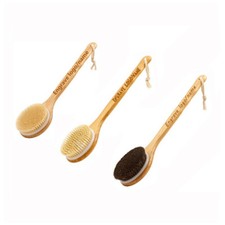 Customize Logo-Bamboo long handle brush body bath shower brush boar/sisal/horse