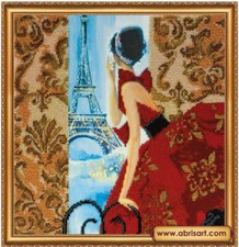 Bead Embroidery Kit by ABRIS ART - "Window to Paris"