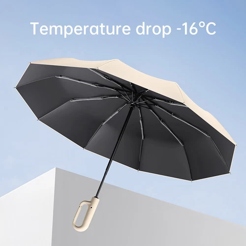 10 Ribs Compact Travel Automatic Folding Umbrella Windproof UV/Rain Protection - Picture 6 of 19