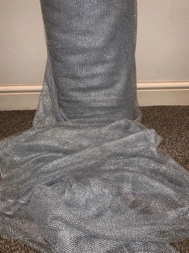 Silver Fishnet Chainmail Mesh/Net Fabric 58'' PRICE PER METER - Image 2 of 2