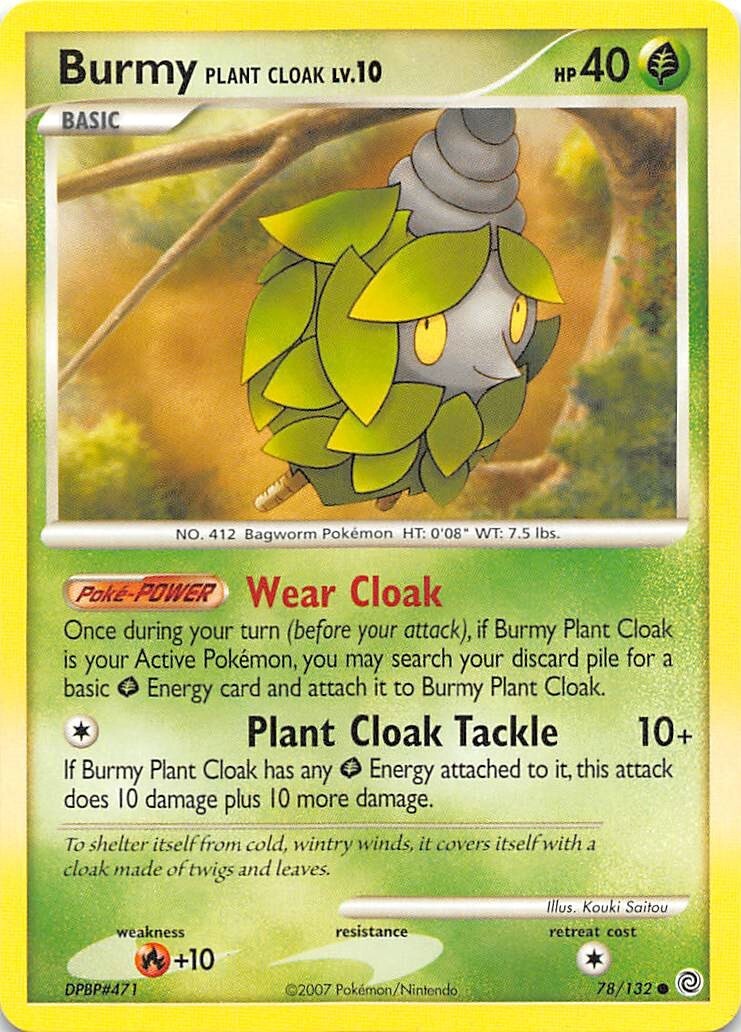 BURMY 78/132 - Non-Holo - SECRET WONDERS - 2007 Pokemon Card - NM