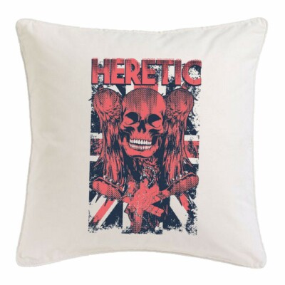 KISSENBEZUG 40X40cm HERETIC SKULL BIKERSHIRT GOTHIC BIKE CLUB MC MOTORCYCLE