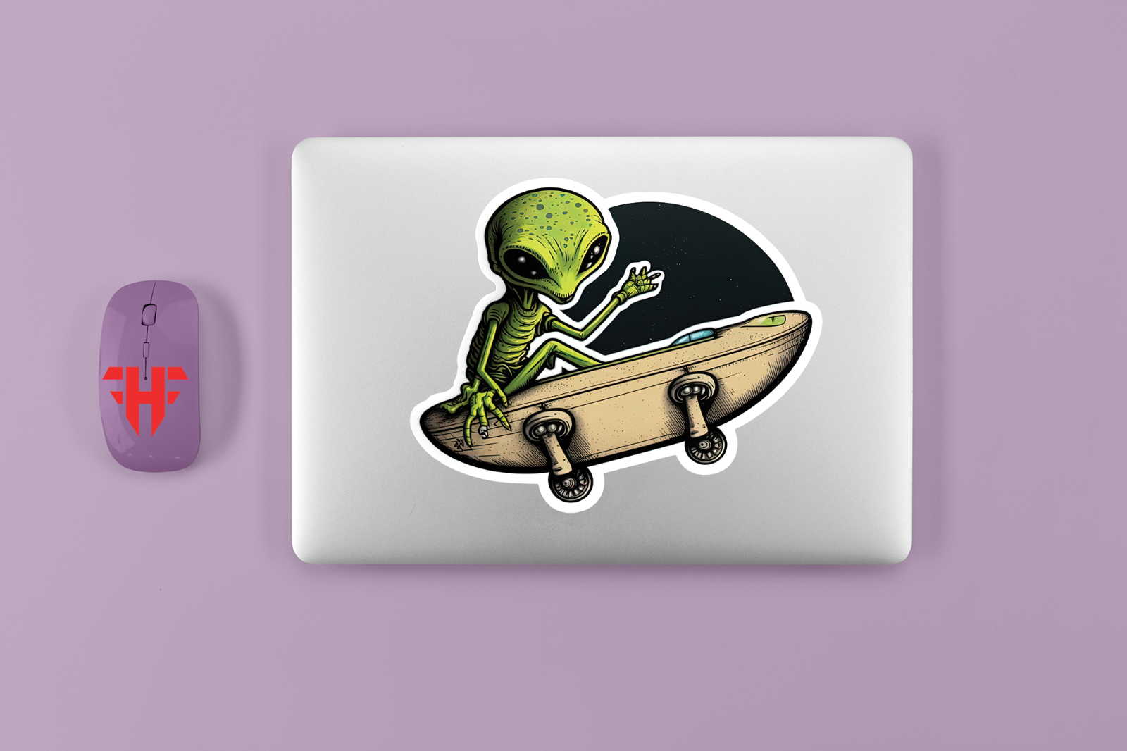 ALIEN UFO DECAL STICKER DESIGN LAMINATED +6Y + US + VINYL AI | eBay