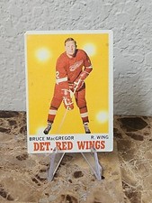 Bruce MacGregor Insert 1970 Topps Hockey Card #27 Detroit Red Wings