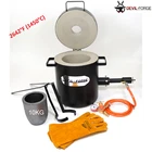 DEVIL-FORGE FB2M–10KG Gas Propane Furnace Foundry Kiln+Tongs, Crucible USA (NEW)