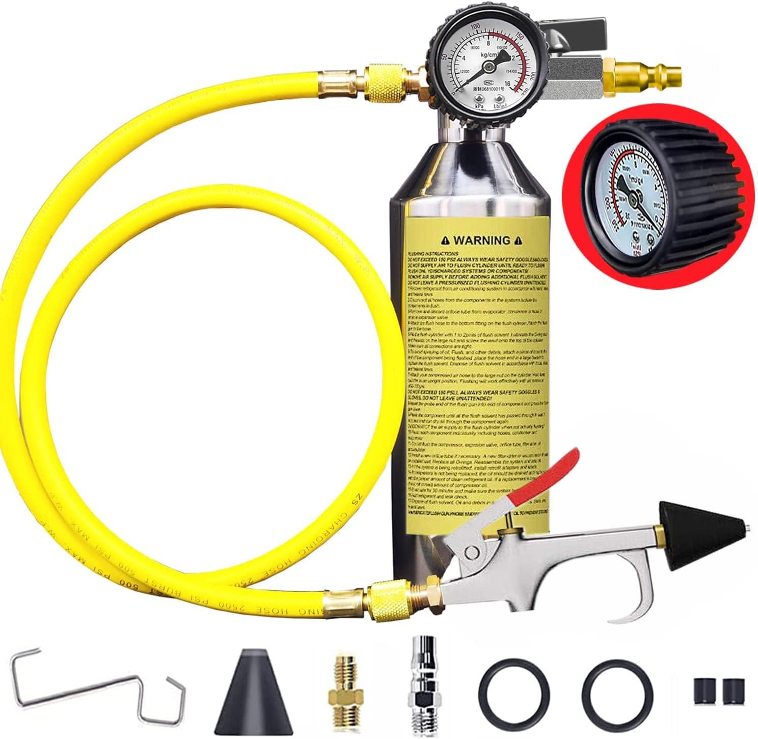 AC Flush Kit Car Air Conditioner AC Flushing Canister Cleaning Tool Set eBay