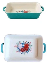 Pioneer Woman ~ Wishful Winter Pattern ~ 1.74 Qt. ~ Rectangular ~ Ceramic Baker
