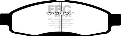 EBC Brakes ED91776 Extra Duty Bremsbeläge Für Truck/SUV 05-07 Armada QX56 Titan