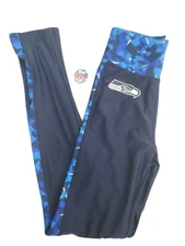Seattle Seahawks NFL Team Apparel Fitted Leggings Blue Women NWT 