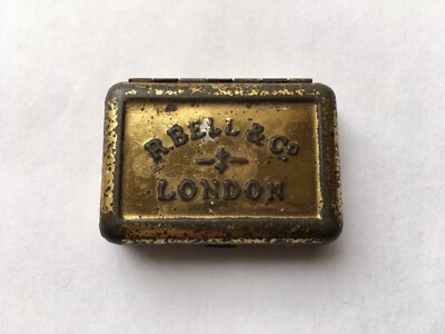 c1890s VINTAGE R.BELL&Co LONDON VESTA TIN