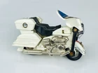 Vintage 1984 Bandai Gobots Transformer Robot Harley Motorcycle Rare White