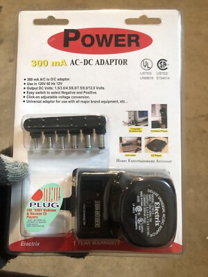 Power 300mah AC-DC adapter Electrix (Rare, 1998).