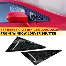 For 2006-2010 Honda Civic 8th Carbon Fiber Look Front Window Scoop Louver Covers For 2006-2010 Honda Civic 8th Carbon Fiber Look Front Window Scoop Louver Covers