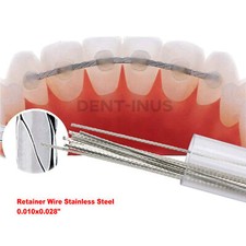 10Pcs Dental Orthodontic Flat Strand Stainless Steel Lingual Retainer Wires