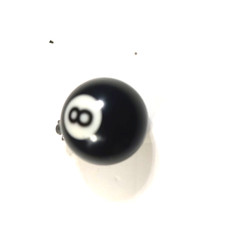 Pool Ball Number 8 Black Round Keychain