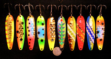 New Gold 3 3/4" Salmon Trout Walleye Trolling Spoons Downrigger Fishing Lures 