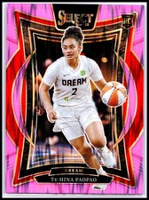 2025 Panini Select WNBA #49 Te-Hina Paopao Pink Flash Prizms RC Atlanta Dream
