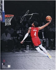Jalen Green Houston Rockets Signed 16" x 20" Spotlight Dunk Photo