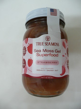 True Sea Moss Sea Moss Gel Superfood - Strawberry Red 16 fl oz Jar Exp 09/2026