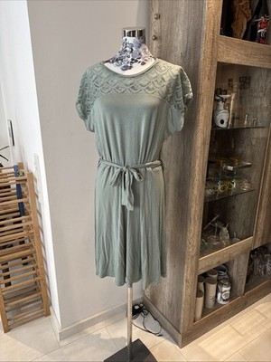 Sommer Kleid Gr.L für Damen Grün von Laura Torelli Collection
