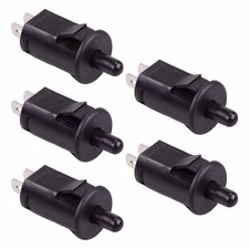 5 x Black Off-(On) Momentary Push Button Door Switch SPST