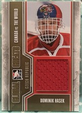 DOMINIK HASEK 2011 In The Game Canada vs World Global Greats Gold Version Relic