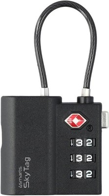 4smarts SkyTag TSA Lock Schwarz   Bluetooth-Tracker mit Zahlenschloss