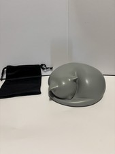 Cat Urn Sleeping Cat Resin Cremation Urn For Ashes 7.8"x7.8x3.1" Open Box Grey