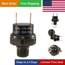 170-200 PSI Air Pressure Switch Tank Mount Type Thread 1/4" NPT 12V/24V for T...