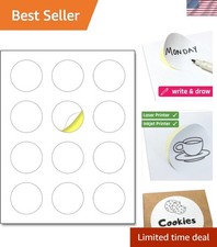 Self-Adhesive 2" Round Matte Labels - Perfect for Laser  Inkjet Printing